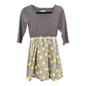 Johnnie B Girls dress paper bag waist. Solid top polka dot bottom. Size 10-12 I4